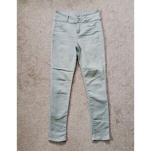 Tinseltown Women's Pants Stretchy Skinny Doble Bottons Size 3 Beige